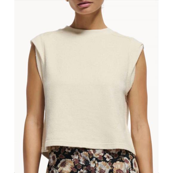 NATION LTD Tops - NEW NATION LTD mae rolled sleeve tank in cream